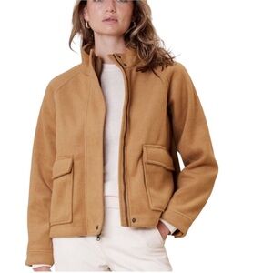 NWT Banana Republic Brushed Short Jacket in Camel Medium Petite